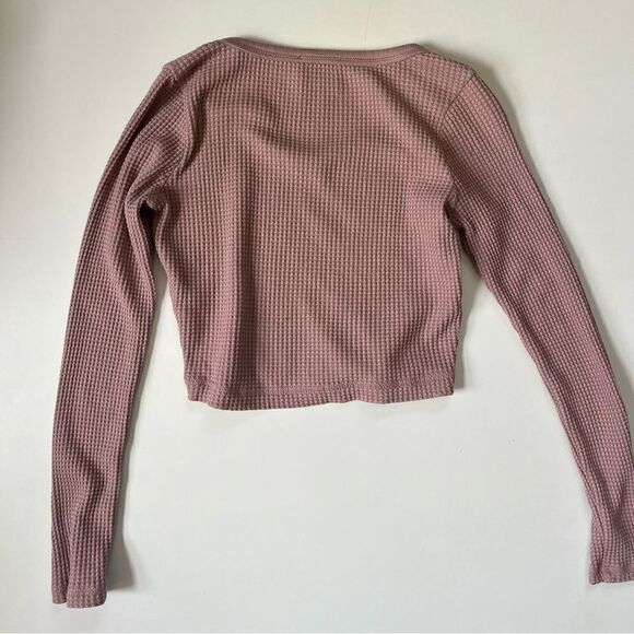 Madewell MWL 2022 Waffle Long-Sleeve Crop Tee Small - Picture 11 of 12